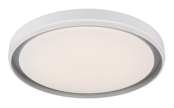 Globo LED Deckenleuchte Janice RGBW LED 48W dimmbar Fernbedienung CCT warm-/neutral-/tageslichtweiss Weiß matt silber Metall Ø50cm
