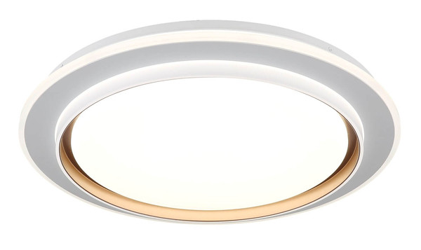 Globo LED Deckenleuchte Janice RGBW LED 48W dimmbar Fernbedienung CCT warm-/neutral-/tageslichtweiss Weiß matt Metall Ø49cm