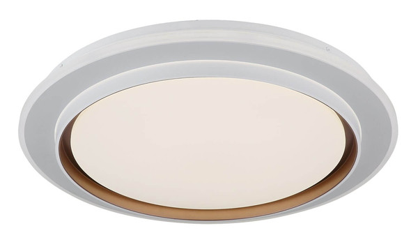 Globo LED Deckenleuchte Janice RGBW LED 48W dimmbar Fernbedienung CCT warm-/neutral-/tageslichtweiss Weiß matt Metall Ø49cm