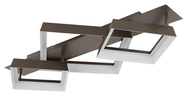 Globo LED Deckenleuchte Syrakus 24W warmweiss Kaffeefarben matt Metall 85x49,5cm