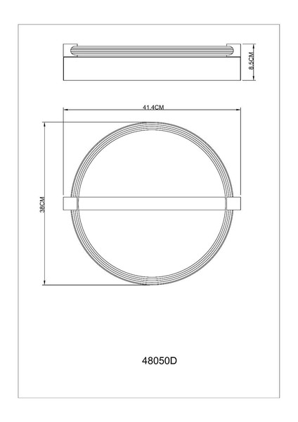 Globo LED Deckenleuchte Fletcher 15W warmweiss Holzoptik dunkel Metall 41x38cm