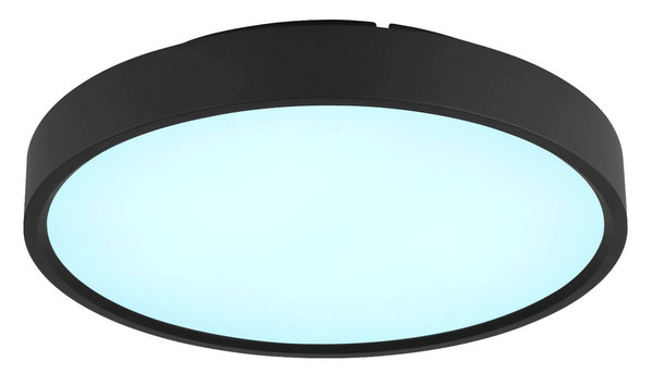 Globo LED Deckenleuchte Jess 57W dimmbar Fernbedienung CCT extra-warm-/tageslichtweiss Schwarz matt Metall Ø39cm