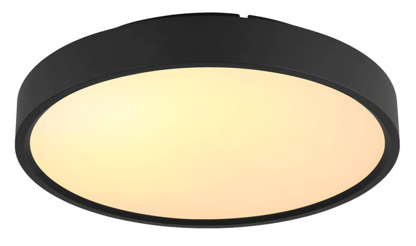 Globo LED Deckenleuchte Jess 57W dimmbar Fernbedienung CCT extra-warm-/tageslichtweiss Schwarz matt Metall Ø39cm