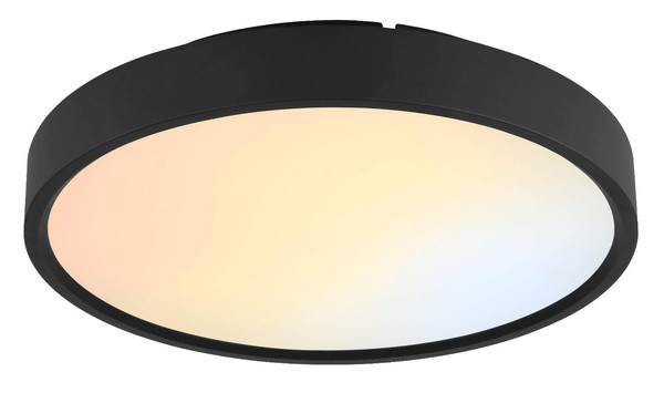 Globo LED Deckenleuchte Jess 57W dimmbar Fernbedienung CCT extra-warm-/tageslichtweiss Schwarz matt Metall Ø39cm