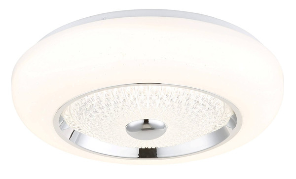 Globo LED Deckenleuchte Graham 24W CCT warm-/neutral-/tageslichtweiss Weiß matt Metall Ø38,5cm