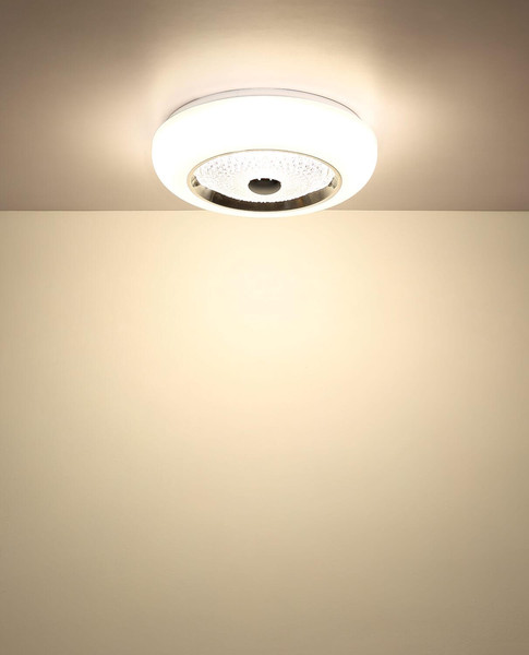 Globo LED Deckenleuchte Graham 24W CCT warm-/neutral-/tageslichtweiss Weiß matt Metall Ø38,5cm