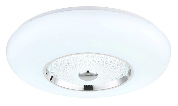 Globo LED Deckenleuchte Graham 36W CCT warm-/neutral-/tageslichtweiss Weiß matt Metall Ø48,5cm