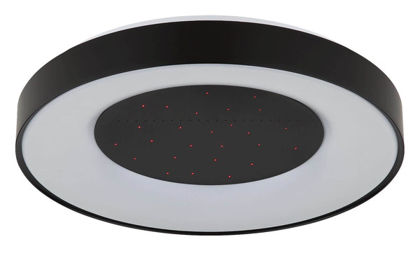 Globo LED Deckenleuchte Jolliana 40W dimmbar Fernbedienung CCT warm-/tageslichtweiss Weiß matt schwarz matt Metall Ø49cm