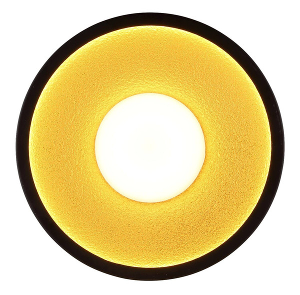 Globo LED Deckenleuchte Woki 30W warmweiss Schwarz matt goldfarben matt Metall Ø40cm
