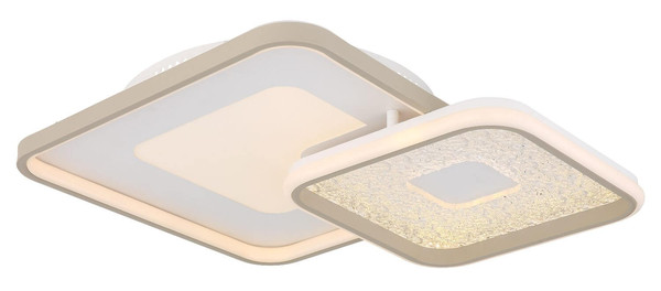 Globo LED Deckenleuchte Mosaiko 48W dimmbar Fernbedienung CCT warm-/tageslichtweiss Weiß matt Metall 50x50cm