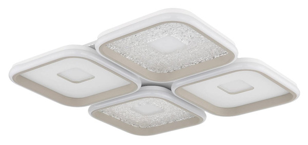 Globo LED Deckenleuchte Mosaiko 55W dimmbar Fernbedienung CCT warm-/tageslichtweiss Weiß matt Metall 54x54cm