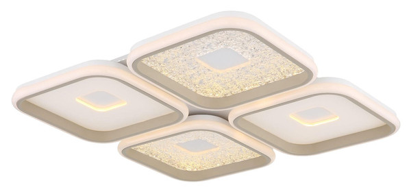 Globo LED Deckenleuchte Mosaiko 55W dimmbar Fernbedienung CCT warm-/tageslichtweiss Weiß matt Metall 54x54cm