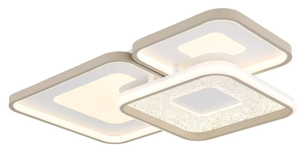 Globo LED Deckenleuchte Mosaiko 55W dimmbar Fernbedienung CCT warm-/tageslichtweiss Weiß matt Metall 65x45,5cm