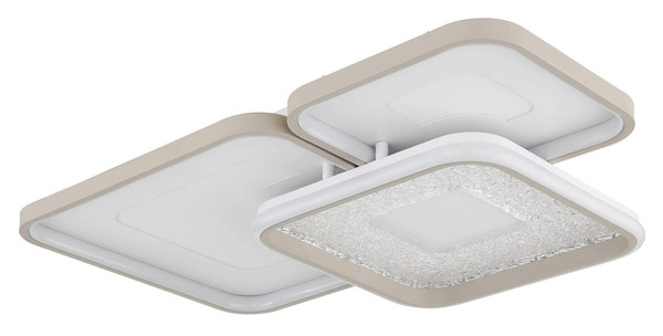 Globo LED Deckenleuchte Mosaiko 55W dimmbar Fernbedienung CCT warm-/tageslichtweiss Weiß matt Metall 65x45,5cm