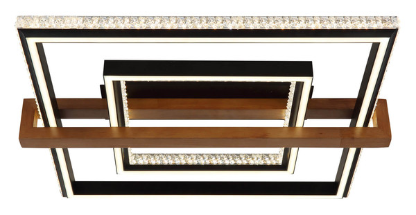 Globo Deloris LED Deckenleuchte 40W CCT Schwarz Matt, Metall Fernbedienung Nachtlicht Memoryfunktion 11,5cm 48137