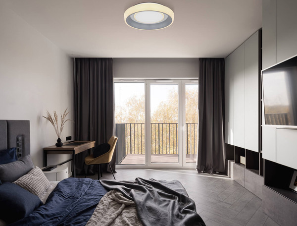 Globo Tabano LED Deckenleuchte 46W CCT Weiß, Metall Fernbedienung Nachtlicht Memoryfunktion 9,5cm 48272-46