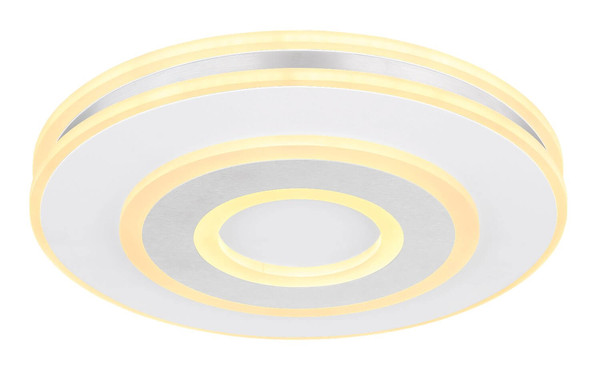 Globo LED Deckenleuchte Maru 48W dimmbar Fernbedienung CCT warm-/tageslichtweiss Weiß Metall Ø42cm