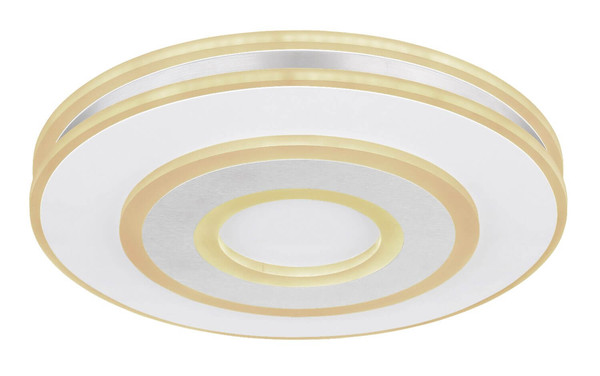 Globo LED Deckenleuchte Maru 48W dimmbar Fernbedienung CCT warm-/tageslichtweiss Weiß Metall Ø42cm