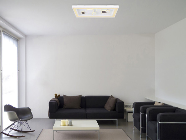 Globo Rabea LED Deckenleuchte 36W CCT Weiß, Metall Fernbedienung Nachtlicht Memoryfunktion 7cm 48289-36