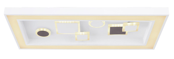 Globo Rabea LED Deckenleuchte 36W CCT Weiß, Metall Fernbedienung Nachtlicht Memoryfunktion 7cm 48289-36