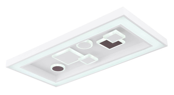 Globo Rabea LED Deckenleuchte 36W CCT Weiß, Metall Fernbedienung Nachtlicht Memoryfunktion 7cm 48289-36