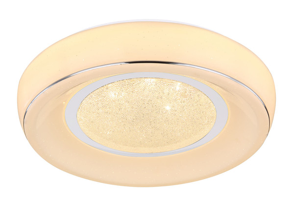 Globo Mickey LED Deckenleuchte 18W CCT Weiß, Metall Fernbedienung Nachtlicht Sparkle-Dekor Memoryfunktion Ø39cm 483110-18