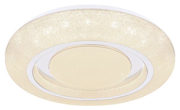 Globo Rada LED Deckenleuchte 24W CCT Weiß, Metall Sparkle-Dekor Ø38cm 483111-24