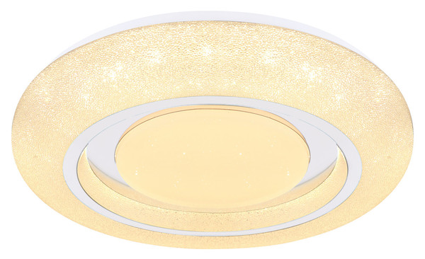 Globo Rada LED Deckenleuchte 24W CCT Weiß, Metall Sparkle-Dekor Ø38cm 483111-24