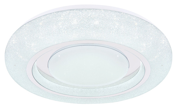 Globo Rada LED Deckenleuchte 24W CCT Weiß, Metall Sparkle-Dekor Ø38cm 483111-24