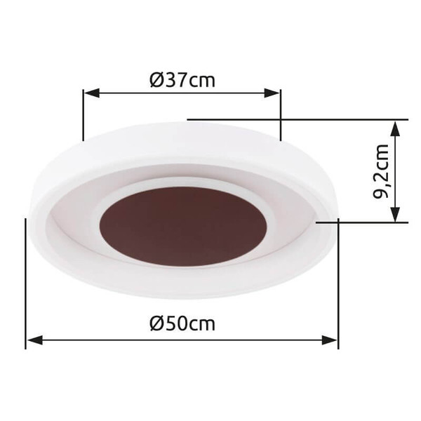 Globo LED Deckenleuchte Goffi 40W dimmbar Fernbedienung CCT warm-/tageslichtweiss Weiß Metall Ø50cm