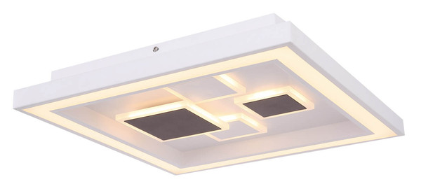 Globo Nolo LED Deckenleuchte 50W CCT Weiß, Metall Fernbedienung Nachtlicht Memoryfunktion 7cm 48405-50Q