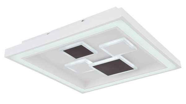Globo LED Deckenleuchte Nolo 50W dimmbar Fernbedienung CCT warm-/tageslichtweiss Weiß Metall 48x48cm