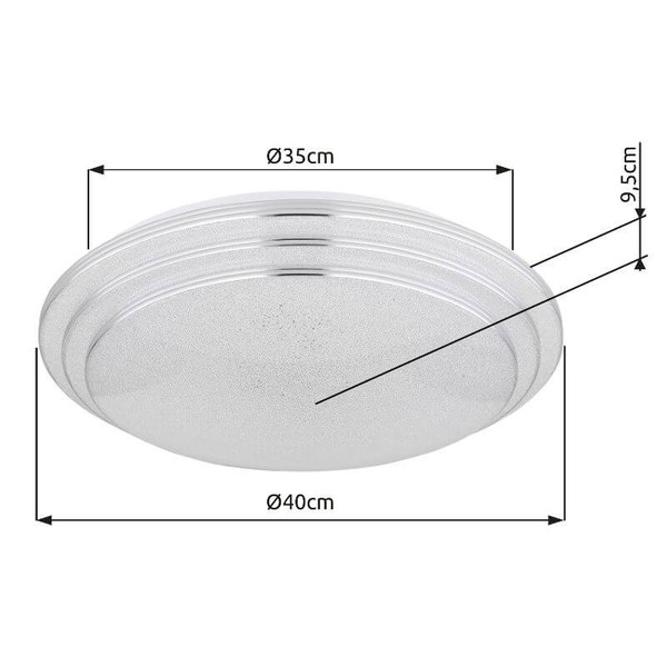 Globo LED Deckenleuchte Aley 18W dimmbar Fernbedienung CCT warm-/tageslichtweiss Weiß Metall Ø40cm