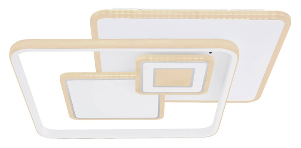 Globo LED Deckenleuchte Roderick 50W dimmbar Fernbedienung CCT warm-/tageslichtweiss Weiß Metall 50x50cm