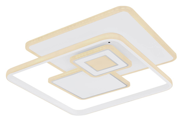 Globo Roderick LED Deckenleuchte 50W CCT Weiß Matt, Metall Fernbedienung Nachtlicht Memoryfunktion 6cm 48441-50SH