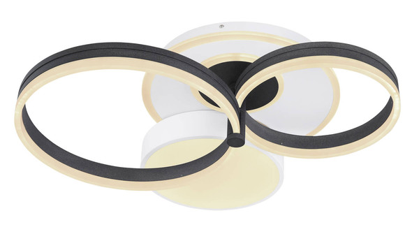 Globo Jack LED Deckenleuchte 48W CCT Weiß Matt, Metall Fernbedienung Nachtlicht Memoryfunktion 16cm 48448-48SH