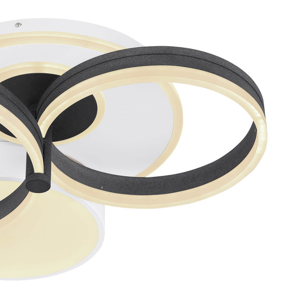 Globo Jack LED Deckenleuchte 48W CCT Weiß Matt, Metall Fernbedienung Nachtlicht Memoryfunktion 16cm 48448-48SH