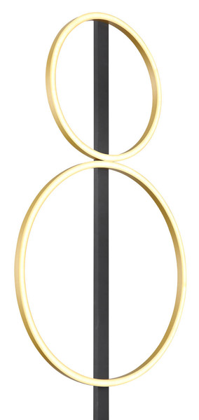 Globo Stehleuchte Metall Schwarz Matt, 1Xled LED Stehleuchte 24W Warmweiß Schwarz Matt, Metall 160cm 48461-30RS