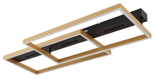 Globo Luffy LED Deckenleuchte 54W Warmweiß Schwarz Matt, Metall Memoryfunktion 10,2cm 48461-54