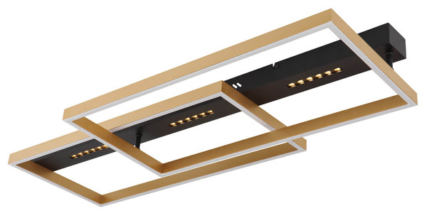 Globo Luffy LED Deckenleuchte 54W Warmweiß Schwarz Matt, Metall Memoryfunktion 10,2cm 48461-54