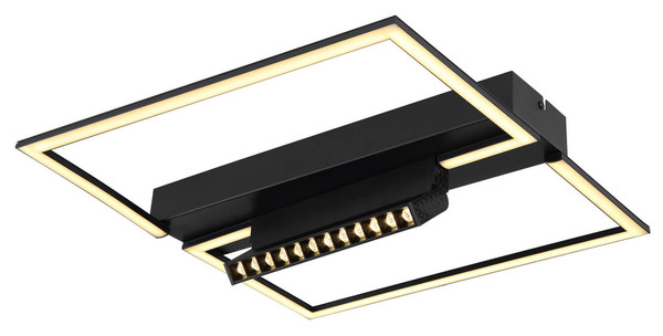 Globo Maxwell LED Deckenleuchte 35W Warmweiß Schwarz Matt, Metall Memoryfunktion 11cm 48462-42