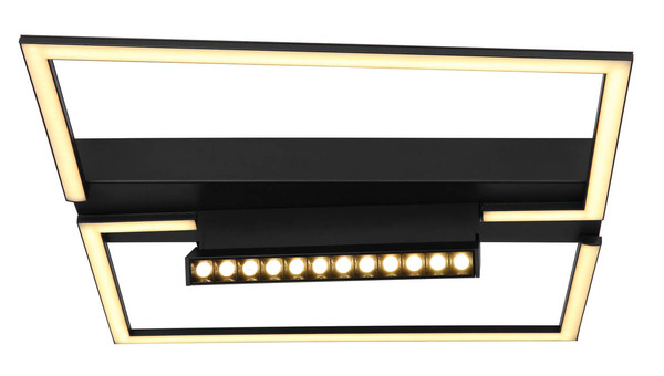 Globo Maxwell LED Deckenleuchte 35W Warmweiß Schwarz Matt, Metall Memoryfunktion 11cm 48462-42