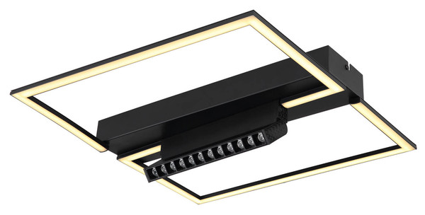 Globo Maxwell LED Deckenleuchte 35W Warmweiß Schwarz Matt, Metall Memoryfunktion 11cm 48462-42