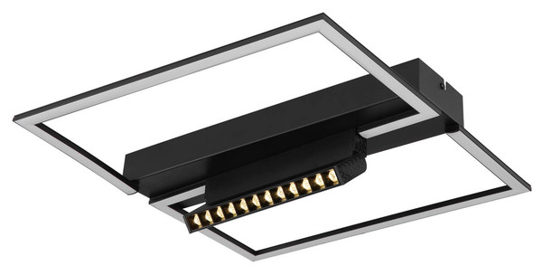 Globo Maxwell LED Deckenleuchte 35W Warmweiß Schwarz Matt, Metall Memoryfunktion 11cm 48462-42