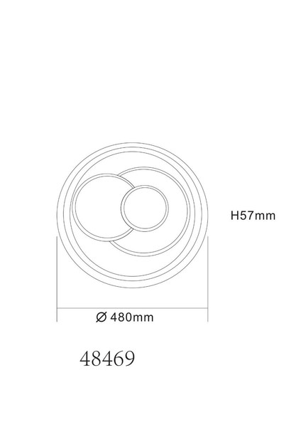 Globo LED Deckenleuchte Ruiz I 36W CCT warm-/neutral-/tageslichtweiss Weiß matt Metall Ø48cm