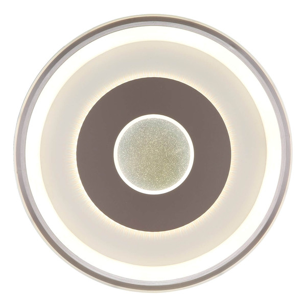 Globo LED Deckenleuchte Williamson 40W CCT warm-/neutral-/tageslichtweiss Weiß matt champagnerfarben matt Metall Ø49cm