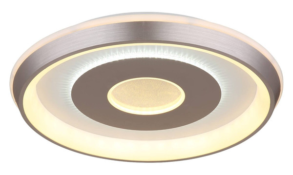 Globo LED Deckenleuchte Williamson 40W CCT warm-/neutral-/tageslichtweiss Weiß matt champagnerfarben matt Metall Ø49cm