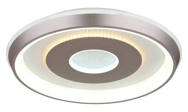 Globo LED Deckenleuchte Williamson 40W CCT warm-/neutral-/tageslichtweiss Weiß matt champagnerfarben matt Metall Ø49cm