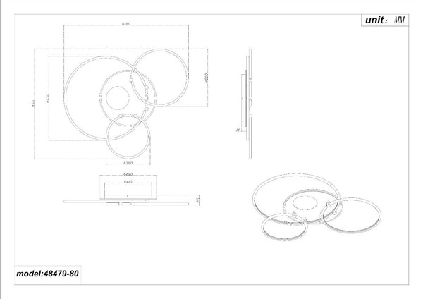 Globo LED Deckenleuchte Deon 80W CCT warm-/neutral-/tageslichtweiss Weiß matt Metall Grau gebürstet 108x95cm