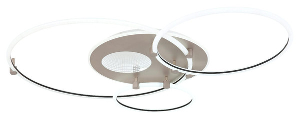 Globo LED Deckenleuchte Deon 80W CCT warm-/neutral-/tageslichtweiss Weiß matt Metall Champagner 108x95cm